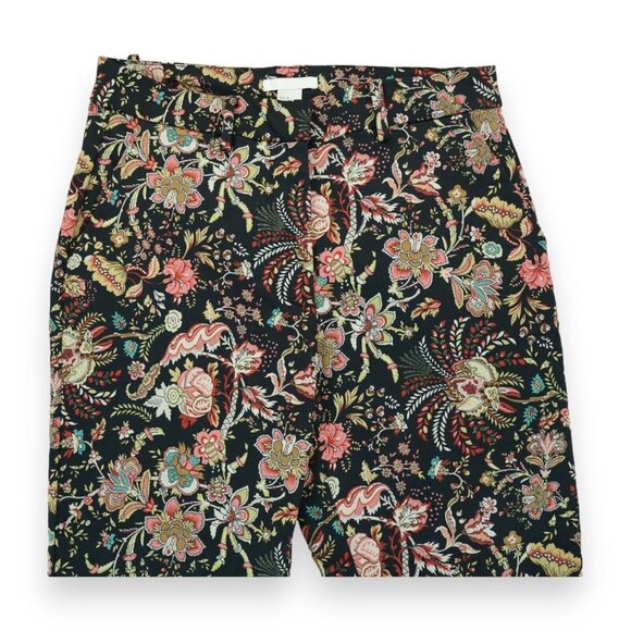 H&M Women’s Black Hobo Floral Multicolor Print Stretch Pants Size 6 - Picture 3 of 6